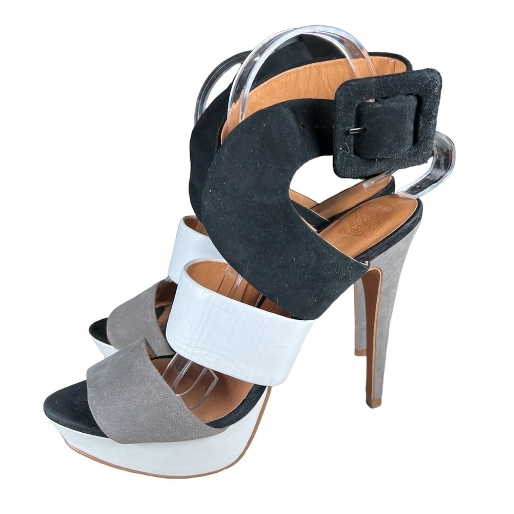 Zara woman strappy peep toe platform high heels 9 (40)